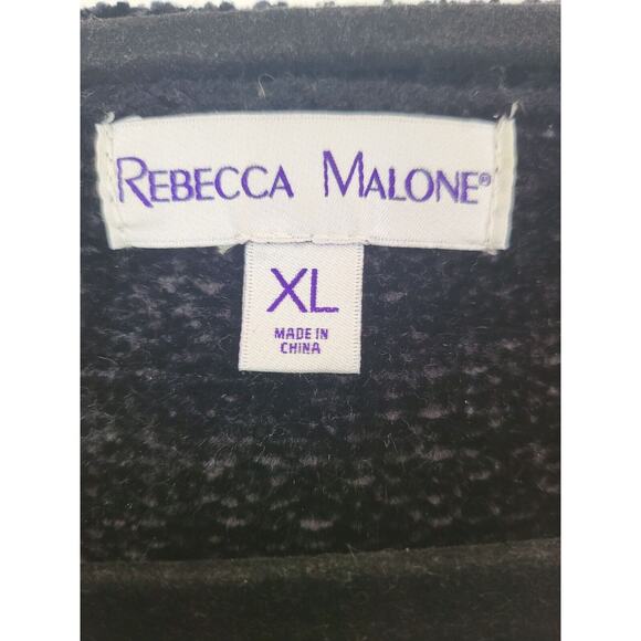 Rebecca Malone Colorblock Sweater XL Womens Crew Neck Long Sleeve Pullover Top - Picture 5 of 9